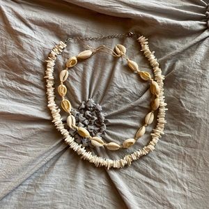 2 shell necklaces